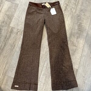 Designer NOPIN  WOOL Blend Pants‎ Size 6 Brown NWT. $250